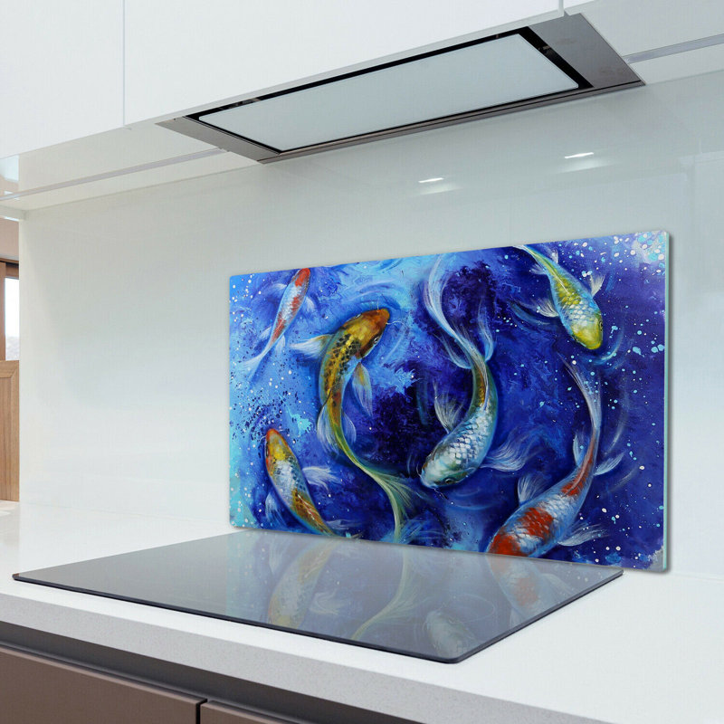 Athyrium Tempered Glass Fish Chopping Board, 52cm x 60cm