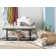 Alezzi 48" Wide Rustic Industrial Solid Wood and Metal Frame Entryway Bench With 1 Shelf