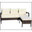 Canapé modulaire en rotin et osier pour conversation 2 pièces