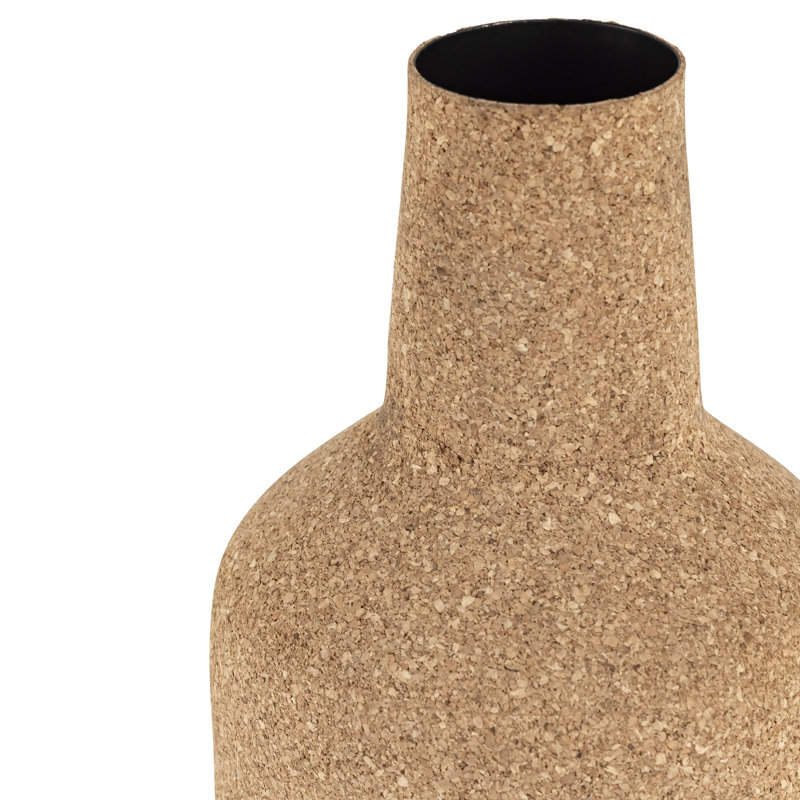 Grand vase à fleurs en fer, H 13 po x l 6 po x P 6 po