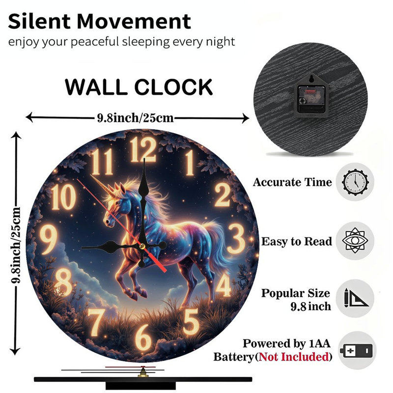 Horloge licorne