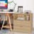 Fluted Nightstand with Charging Station, Solid Wood Modern Farmhouse Bedside Table, 2 Drawers, 23 Inches Wide, for Bedroom or Office-1014678520