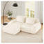 Canapé modulaire modulaire en forme de L 82 po, siège surdimensionné en flanelle 2 places avec repose-pieds mobile-1502112320