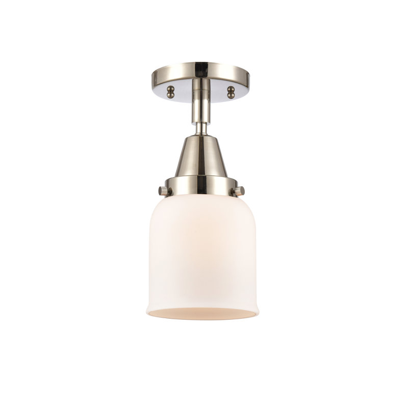 Glass LED Flush Mount, No Bulb Included, Yes, Polished Nickel