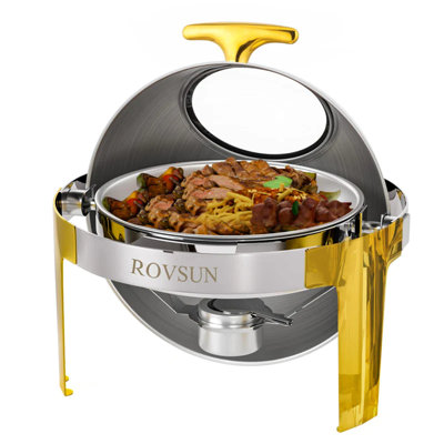 Stainless Steel 6 Quarts Round Chafing Dish