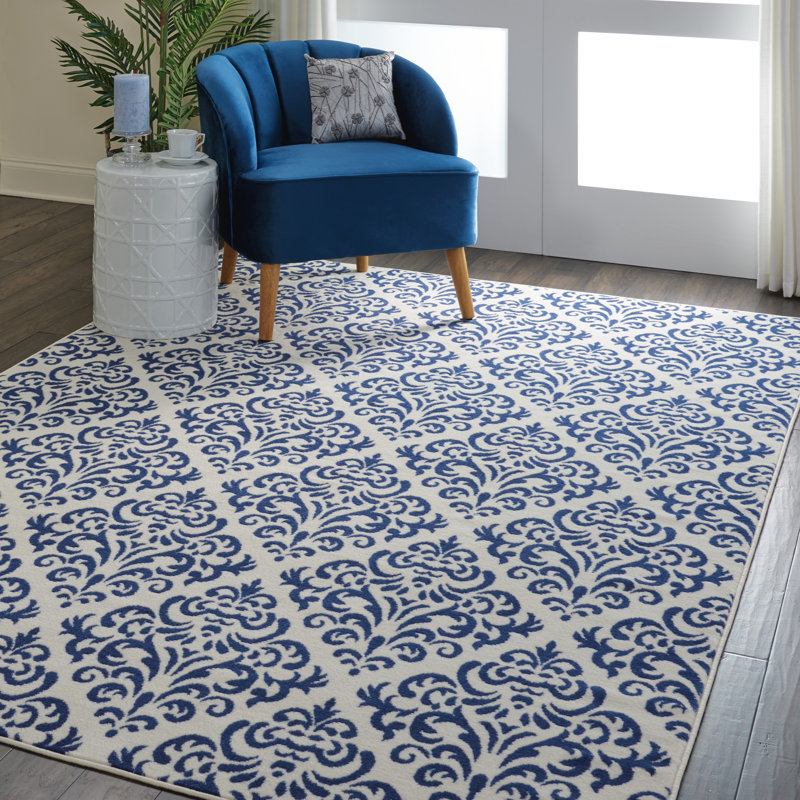 Damask Area Rug, Rectangle 114 x 175cm