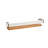 Clet Wall Mount Stainless Steel Teak Wood Rectangular Bathroom Shelf-2001067082