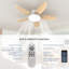 Damekia 42" 5 - Blade Dimmable LED Reversible Ceiling Fan With Light And Remote Control-2023467380