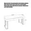 Bureau de table de luxe en pierre frittée avec base en métal-110942184