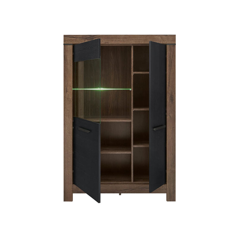 Display Cabinet, Oak Monastery/Oak Black