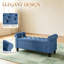 Banc de rangement capitonné avec accoudoirs arrondis, pouf de rangement avec charnière de sécurité-421975849-421975850
