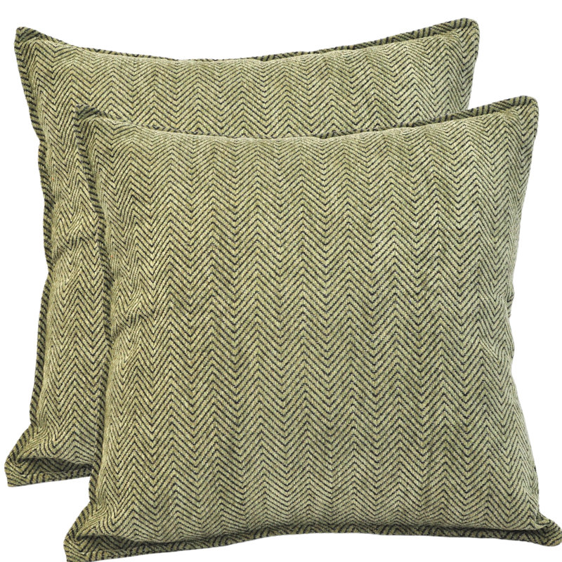 Chevron Throw Pillow Covers Soft Chenille Cushion Pillowcases, Sage Green, 20" H x 20" W, Pillow Cover Only - No Insert