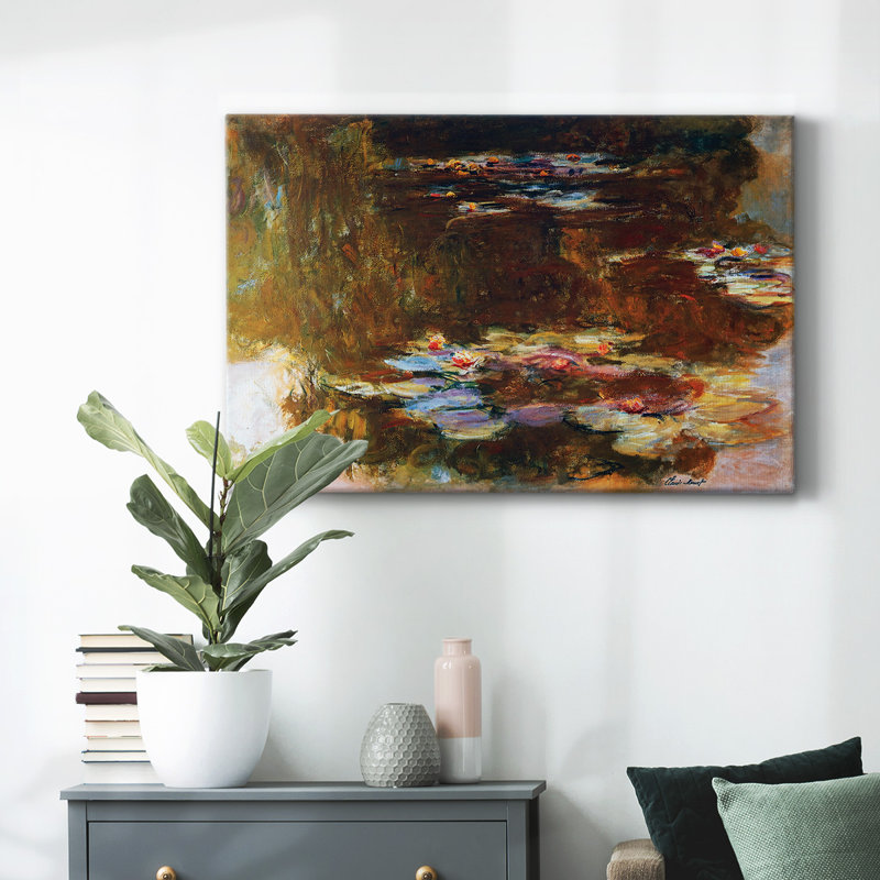 «Water Lily Pond», 1917, toile tendue avec galerie 02, H 32 po x l 48 po