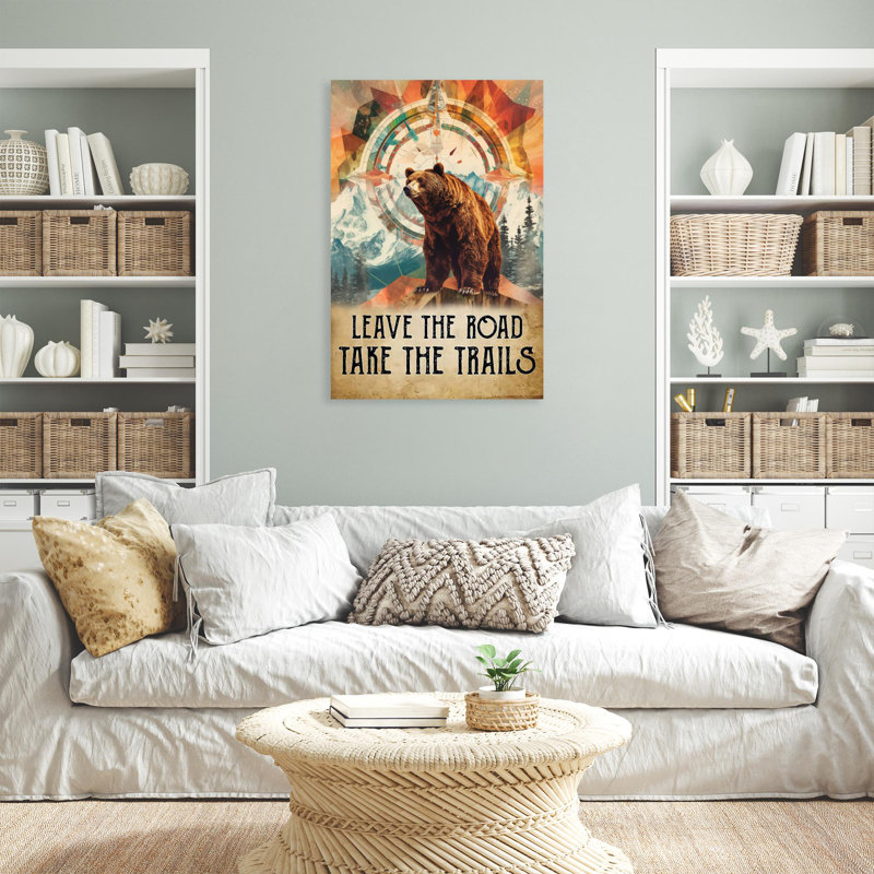 «Laissez la route prendre les sentiers sur toile», impression, H 36 po x l 24 po x P 1,25 po