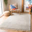 Tapis gris en laine à poils longs Wyly-208266098