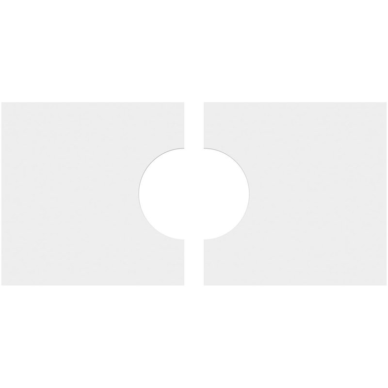 20"W x 10"H x 5"ID x 7"C x 1"P Rectangle Architectural Grade PVC Contemporary Ceiling Medallion, Two Piece