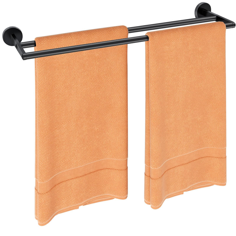 Bushweller Wall Towel Rack, Black
