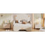 Canapé-lit rembourré extensible et voûté, tête de lit en forme d'ours, beige