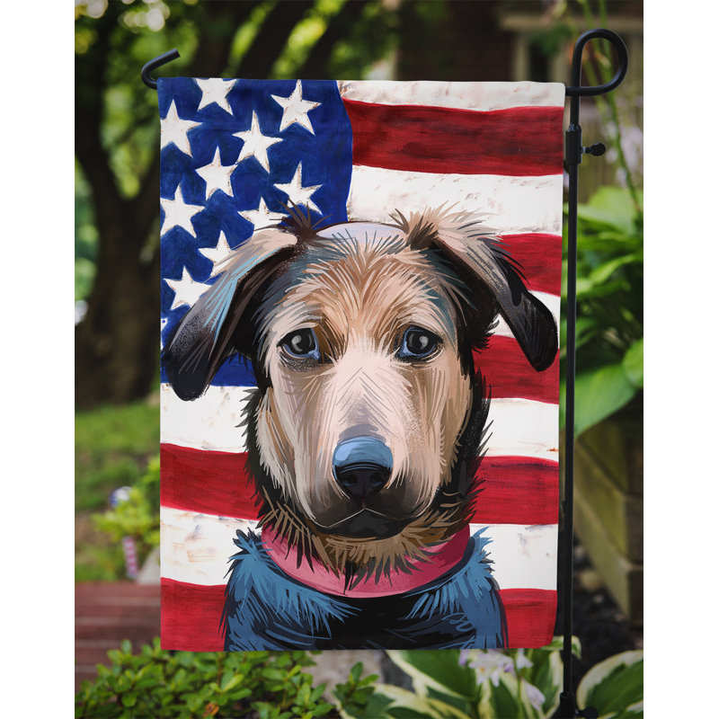 Double Sided 15'' H x 11'' W Polyester Independence Day Garden Flag, Huntaway