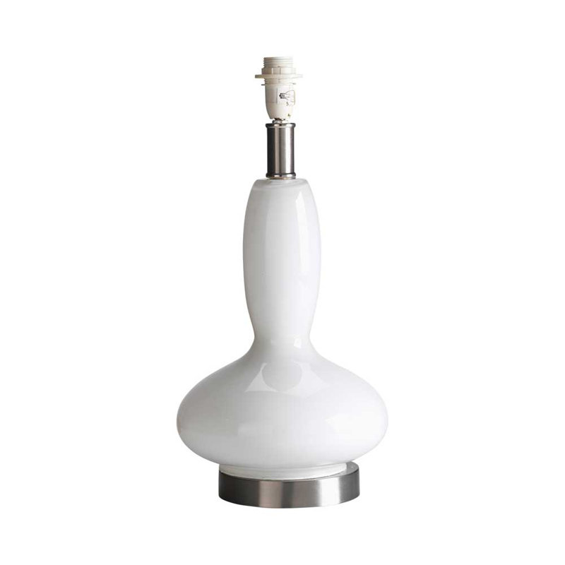 Enza Glass Lamp Base Lamp, White