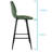 Abdul-Kareem Upholstered Counter Stool with Metal Frame