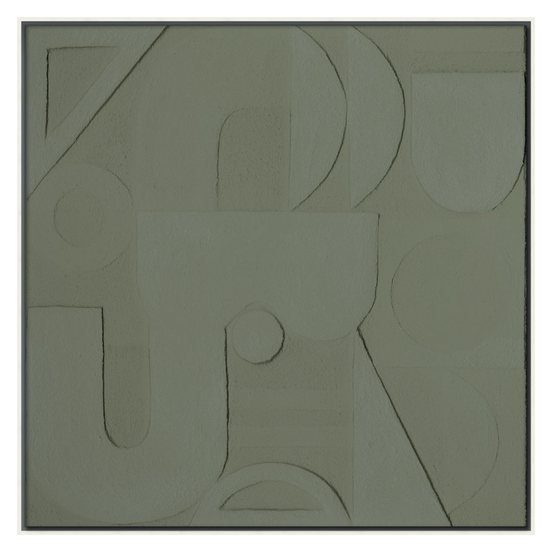 Marble Print, 50" H x 50" W, White, Green