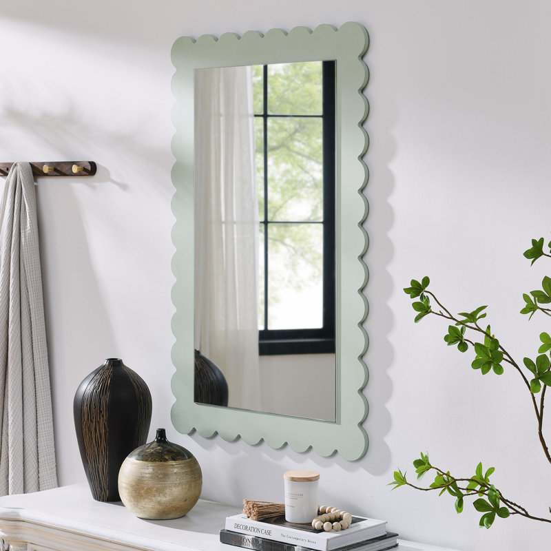 Miroir mural Emmeline, Sauge, 36,22 po x 22,44 po