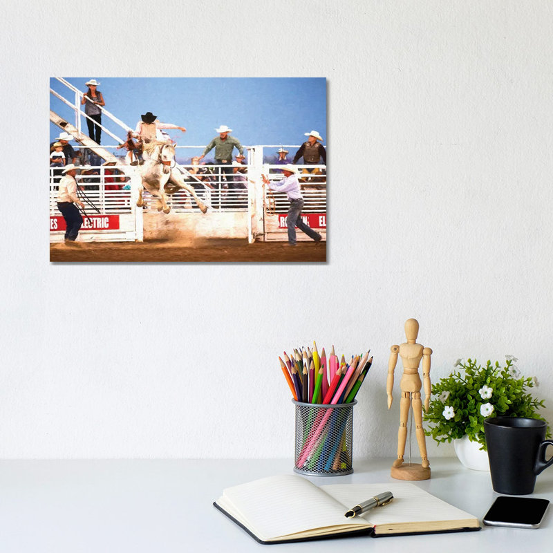 Bucking Chutes by Rhonda Thompson - Wrapped Canvas Print, 20.32cm H x 30.48cm W x 1.905cm D