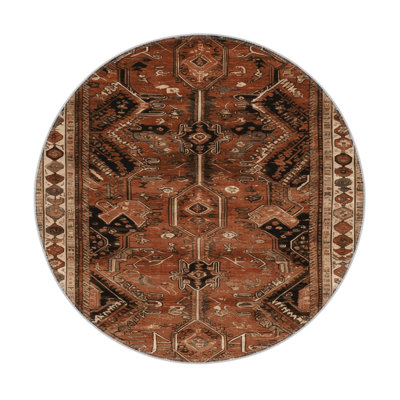 Turkish Brown Indoor and Outdoor Area Rug