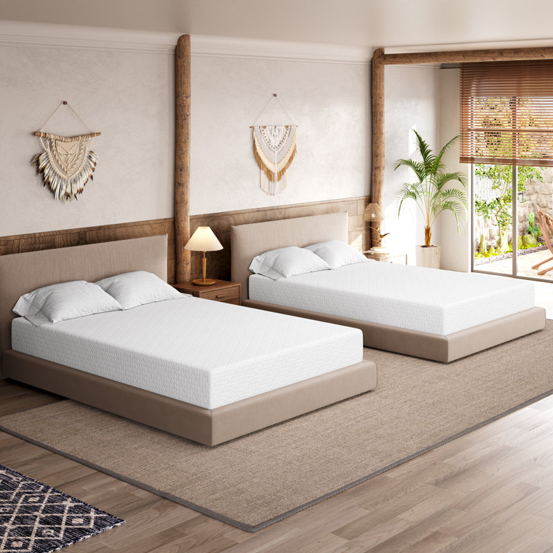 Multi-sized Medium Cooling Gel Memory Foam Mattress with Green Tea Scent, Full, 8"