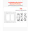 Plaques murales pour interrupteurs à bascule, cache-prises décoratifs doubles, format standard 11,6 cm L x 11,5 cm H, plaque frontale incassable en polycarbonate thermoplastique pour prises et interrupteurs (paquet de 5, blanc)