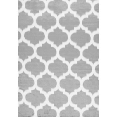 Tapis gris en fausse peau de mouton Beraun