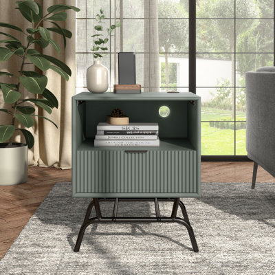 Ayvia Trestle End Table with Storage by George Oliver