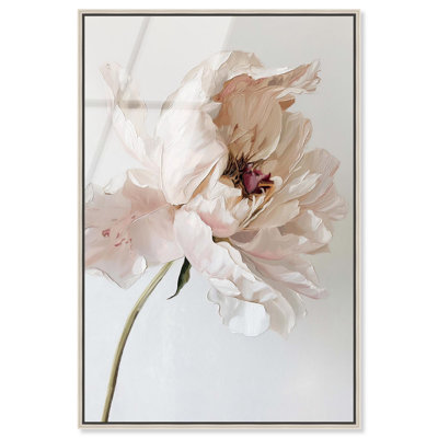 «Floral in Profile», art mural en verre acrylique ultrabrillant encadré, nouvel art mural floral par Art Remedy, cadre argenté, 10 x 15