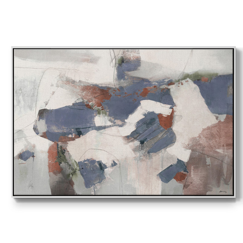 «Blue Abstract», reproduction sur toile, Blanc, H 41 po x l 27 po x P 2 po