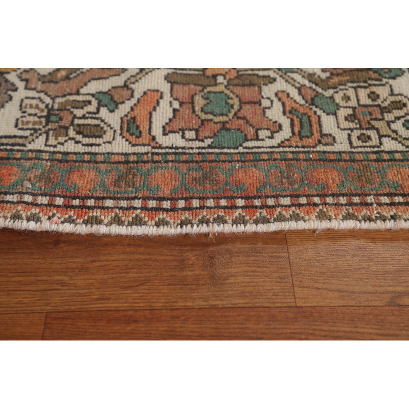 Syedah One-of-a-Kind Rectangle 6' 9'' X 9' 8'' 1970s Wool Area Rug in Brown