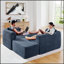 Canapé d'angle Cloud de 290 cm avec méridienne en L, canapé modulable avec pouf amovible, revêtement en tissu pour le salon et la chambre, aucun assemblage requis