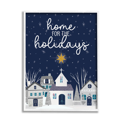 «Home for the Holiday Night Sky» par Linda Birtel - impression sur toile