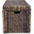 Adler Wicker Trunk Vintage Boho style Chest, Wooden Frame with Water Hyacinth Woven Construction