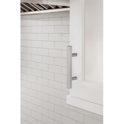Bar Pulls Square 3 inch (76mm) Center-to-Center Polished Chrome Cabinet Pull - 10 Pack