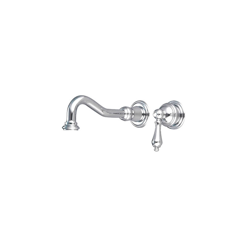 Vintage Wall Mounted Bathroom Faucet, Polished Chrome