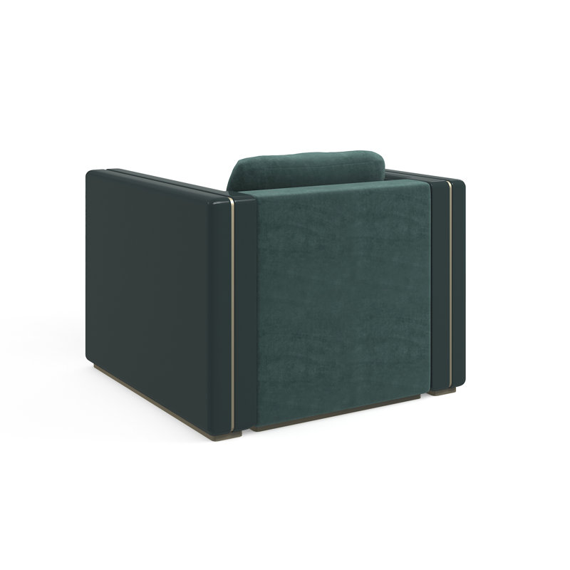 Caracole Armchair, Green, Green Polyester