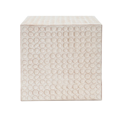 MGO Twist Shape Side Table, Wood-like texture