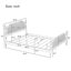 Structure de lit en rotin de style traditionnel, aucun sommier nécessaire, noyer antique-1332881480