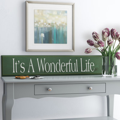 It's A Wonderful Life Textual Art Plaque