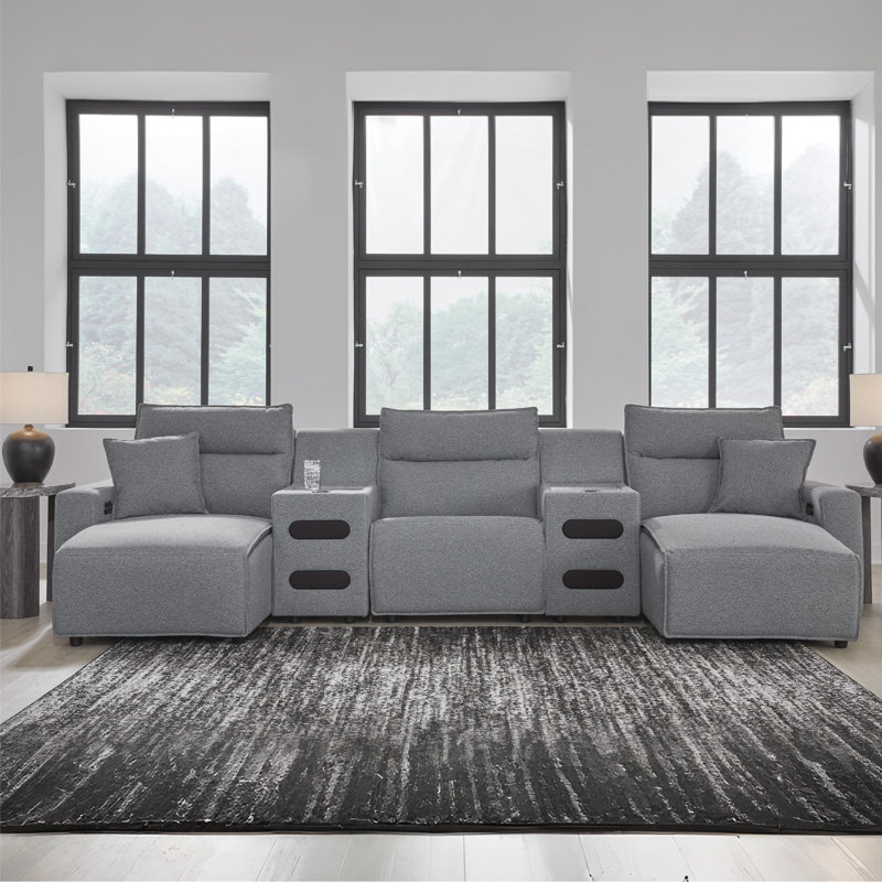 Bodie 5-Piece Power Reclining Sectional With Chaise