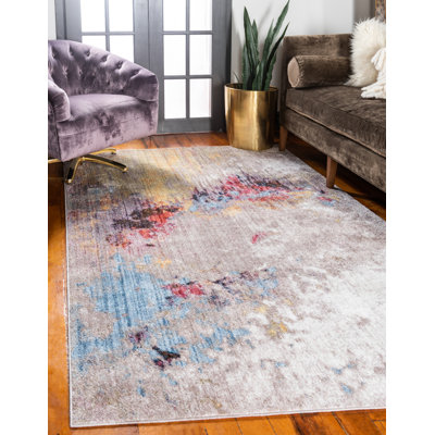 Tapis jaune / gris Downtown