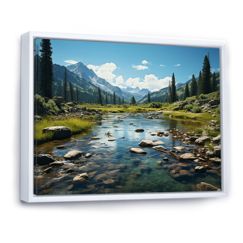 Décoration murale États-Unis Yosemite National Park I - États-Unis, Cadre flottant blanc, H 34 po x l 44 po x P 1,5 po