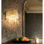 Applique murale 1 lumière en cristal doré pour salle de bain