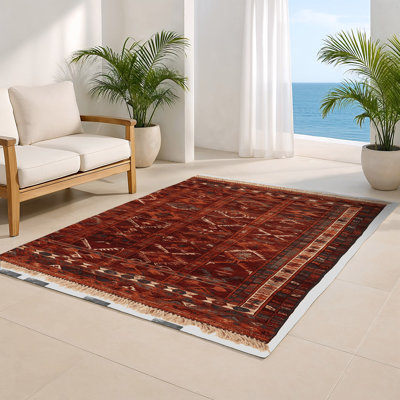 Tapis turc intérieur et extérieur brun